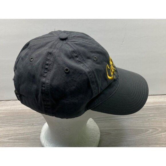 Cabelas Club Gray Hat Adjustable Strapback Gold Logo Embroidered One Size - Picture 5 of 7